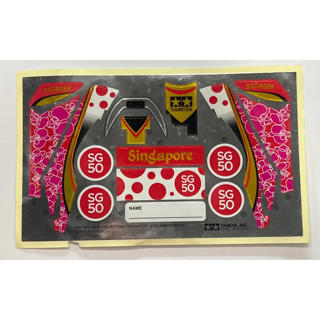 Tamiya Singapore 50 Sticker