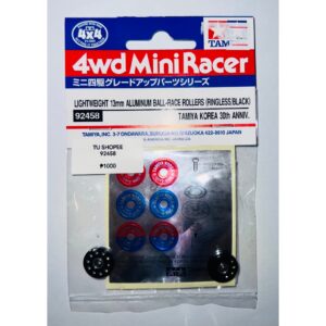 92458 Tamiya Lightweight 13mm ball race Rollers Ringless Black